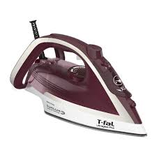T-fal Plancha de vapor con suela de cerámica y sistema anti-cal para evitar manchas en la ropa, poderoso golpe de vapor de 180g/min, 1800W, tanque de agua 270 ml, Color vino, Ultragliss Plus
