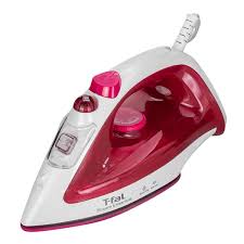 Plancha De Vapor T-fal Steam Essential Fv1052 Ceramica 1160w Color Rosa Chicle
