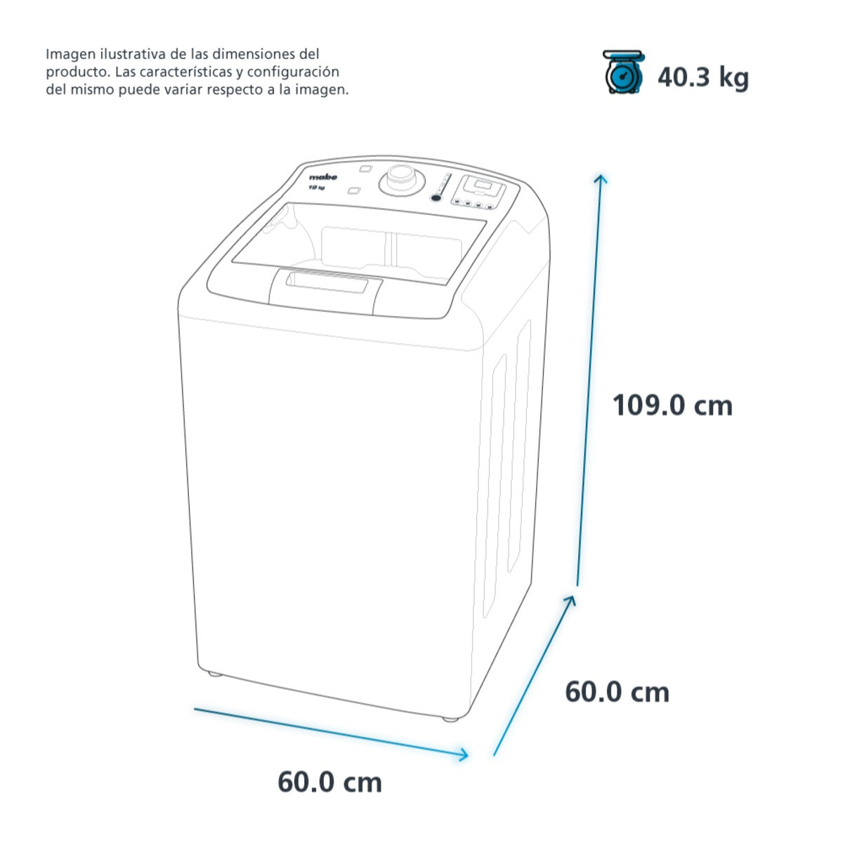 Lavadora Aqua Saver Green automática 16 Kg Blanca Mabe - LMA46102VBAB0