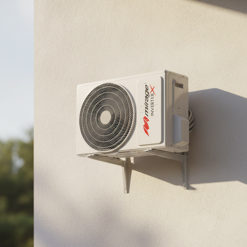 Aire Acondicionado Frio–Calor Inverter X 12000 BTU 110V + Módulo Wifi + Soportes de pared