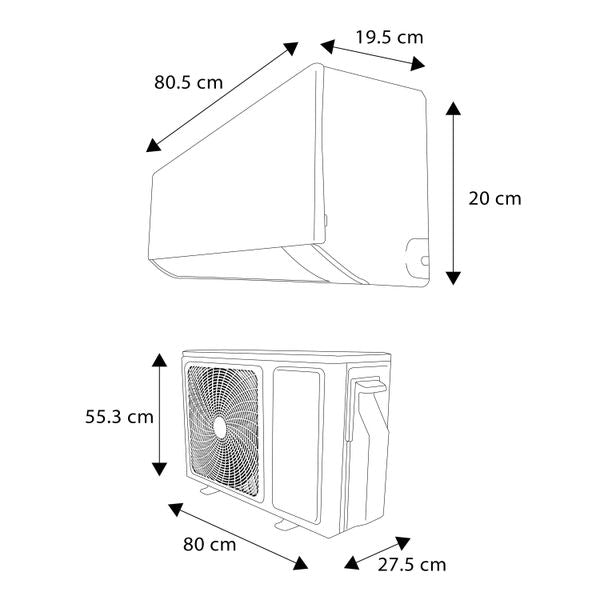 Aire Acondicionado Mini Split Inverter Solo Frío 115 V 1 Tonelada (12,000 BTU) Blanco Mabe - MMI12CABWCA32M2