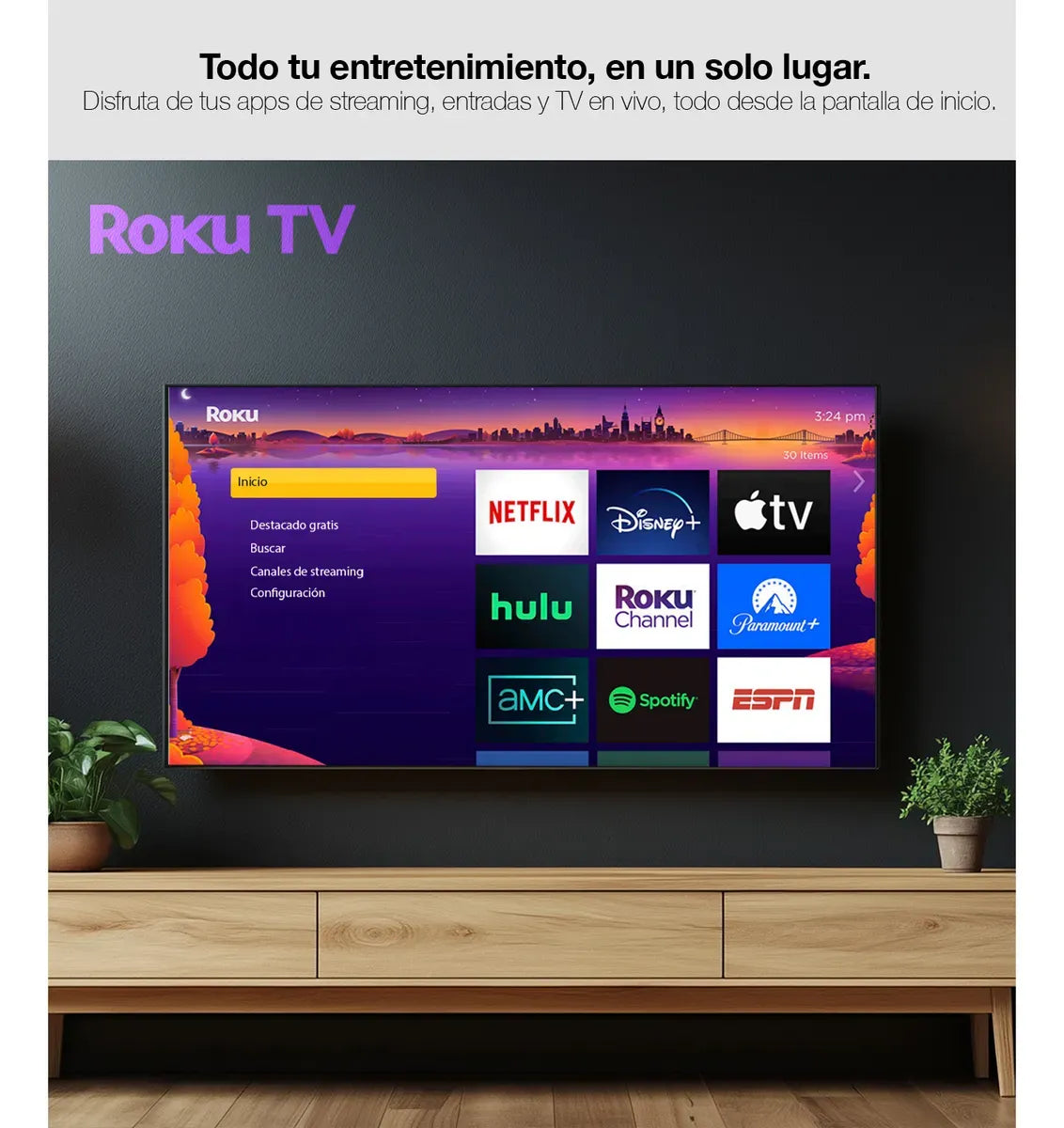 Pantalla Onn 100012585 50" Pulgadas 2160p 4k Uhd Roku Smart Tv