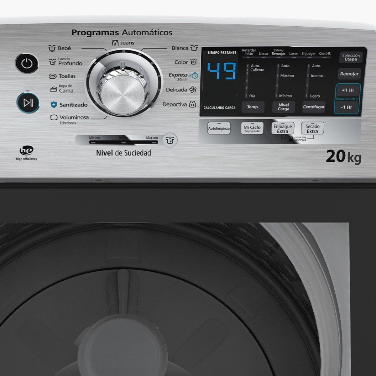 Lavadora Automática Mabe 20kg Modelo Lmh70211wbabo