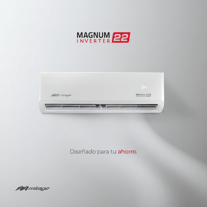 Aire acondicionado Magnum 22 inverter frío/calor 12000 BTU 110V + Módulo Wifi + Soportes de pared