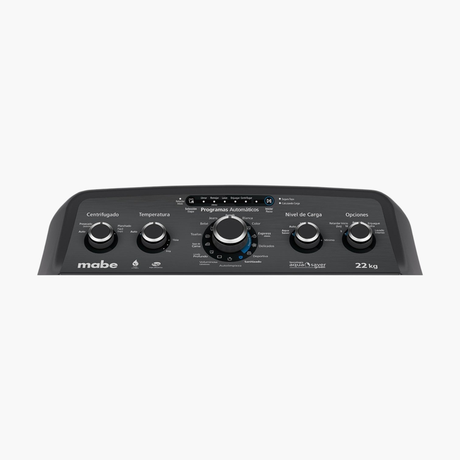 Lavadora Mabe Automática LMH72205WDAB1 22 kg Negra