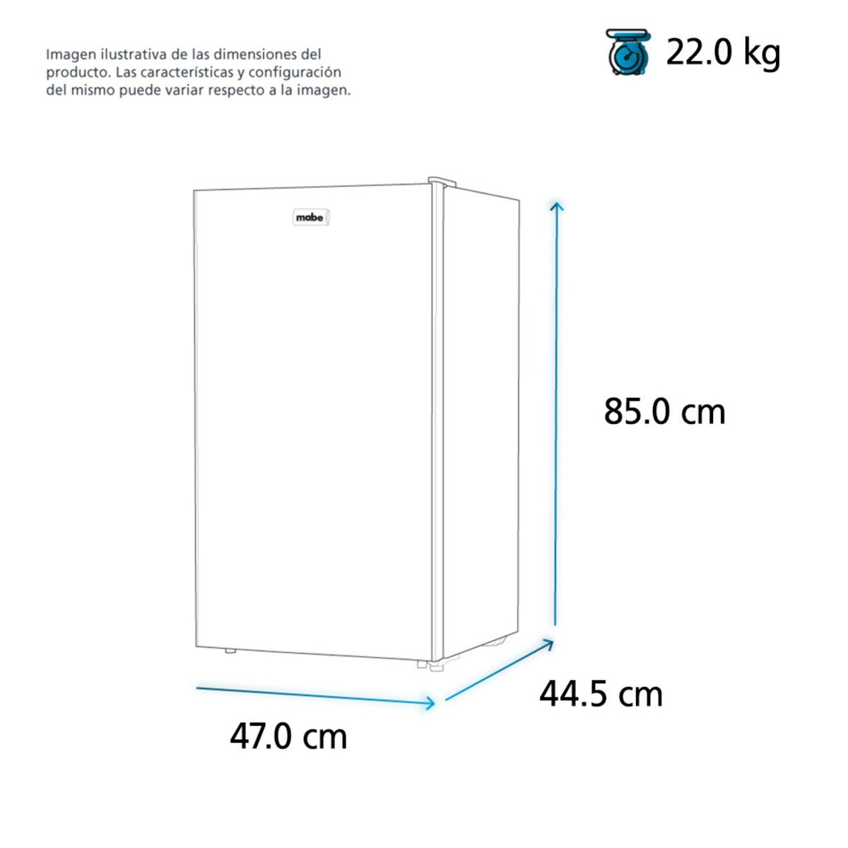 Frigobar Manual Capacidad 93L Color Silver Mabe - RMF0411YMXS