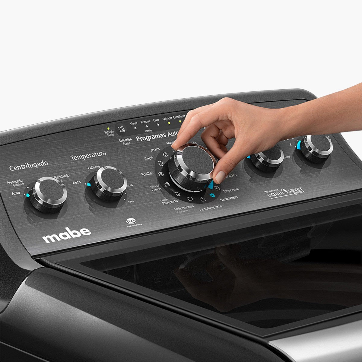 Lavadora Mabe Automática LMH72205WDAB1 22 kg Negra