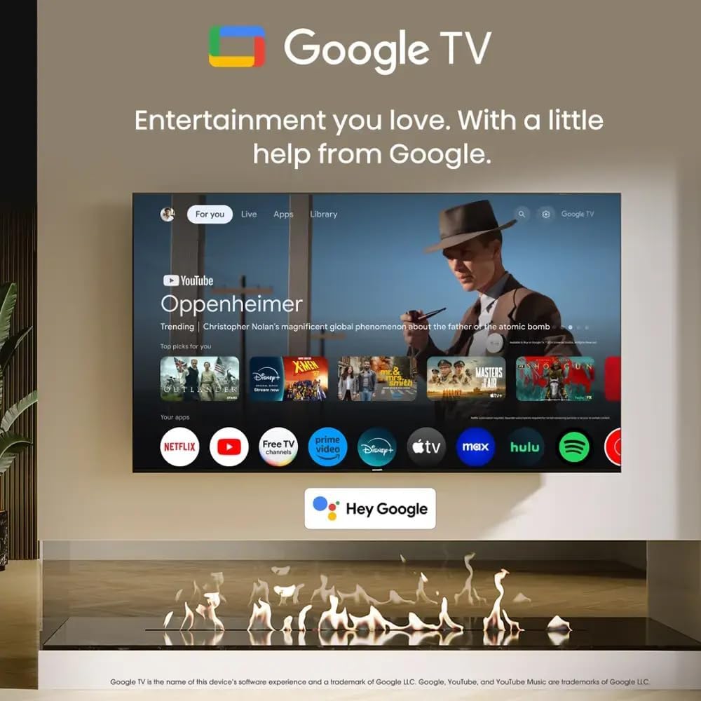 Hisense 55" Class QD5 Series QLED 4K UHD Smart Google TV, QLED Quantum Dot, Dolby Vision, 4K AI Upscale, modo de juego Plus, 55QD5N