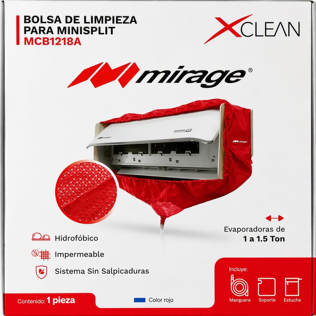 Bolsa Mantenimiento Lavar Mini Split De 1 A 1.5 Toneladas Azul MCB1218R