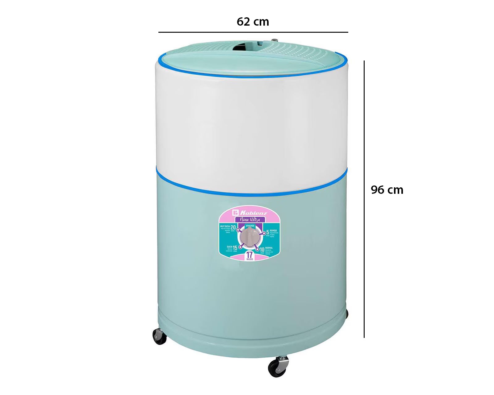 Lavadora Redonda De 17 Kg De Polea Nina Ultra LRE17