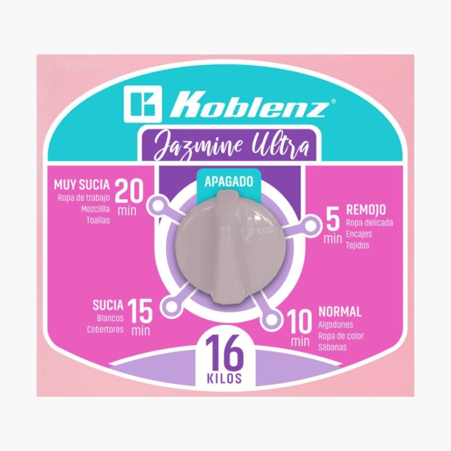 Lavadora 16Kg Easy Redonda de Polea Jazmine Ultra LRK-16R | Koblenz