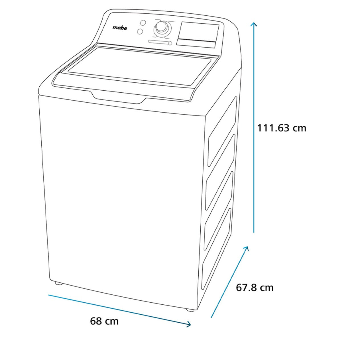Lavadora Automática Mabe 20kg Modelo Lmh70211wbabo