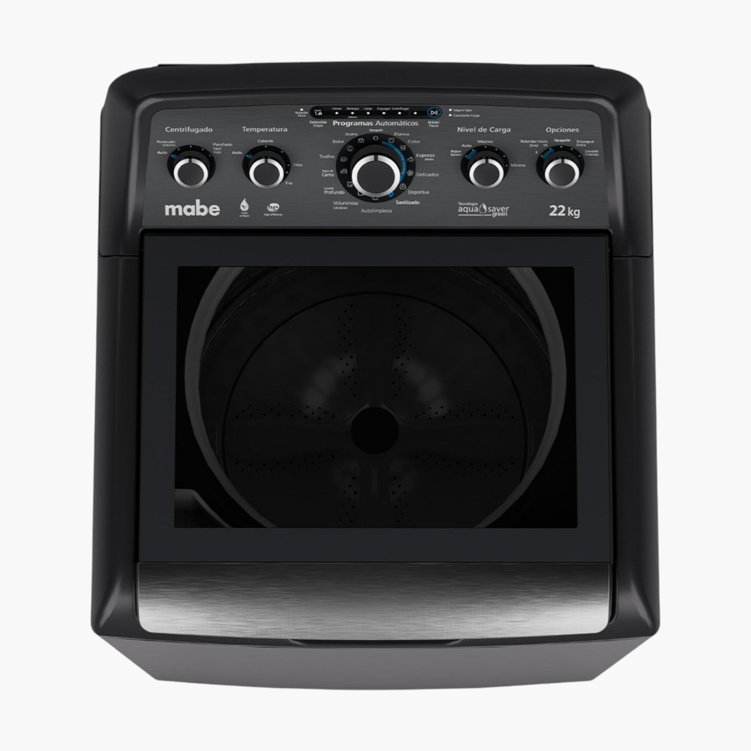 Lavadora Mabe Automática LMH72205WDAB1 22 kg Negra