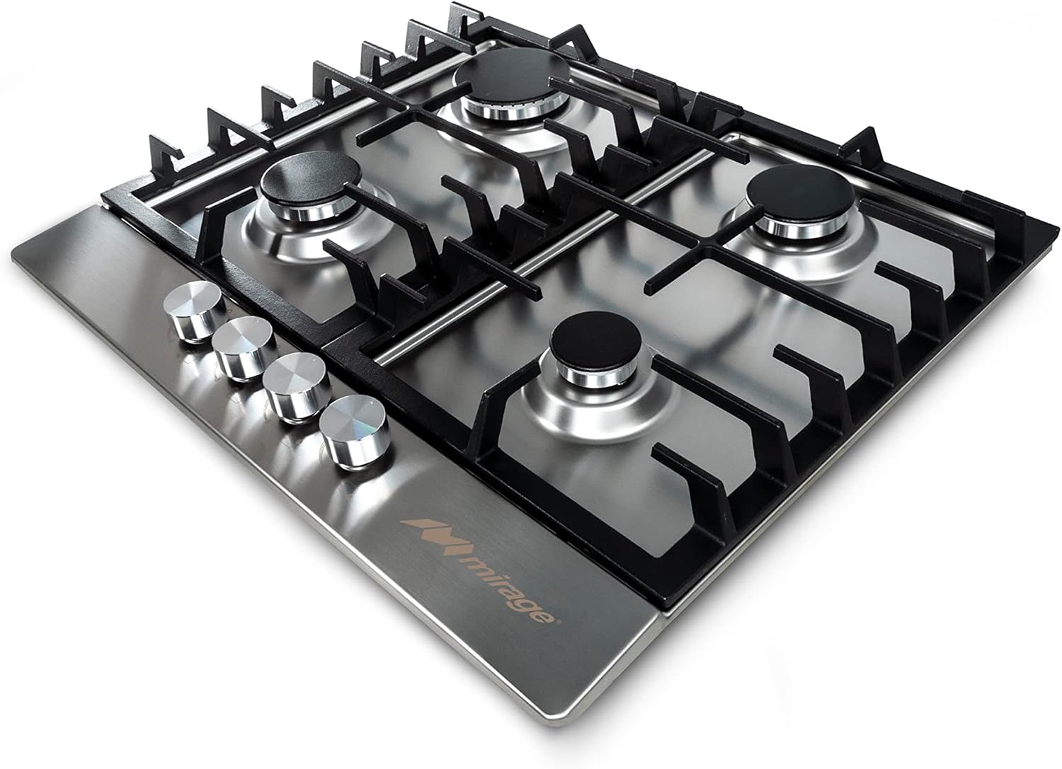 Mirage MPS60GB Parrilla, 4 quemadores, 60 cm, Serie Sparx 60, Plata