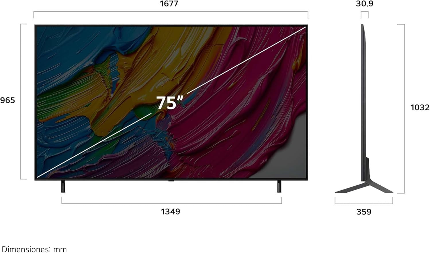 Televisor LG 75qned80ara de 75" Smart Tv 4k Uhd