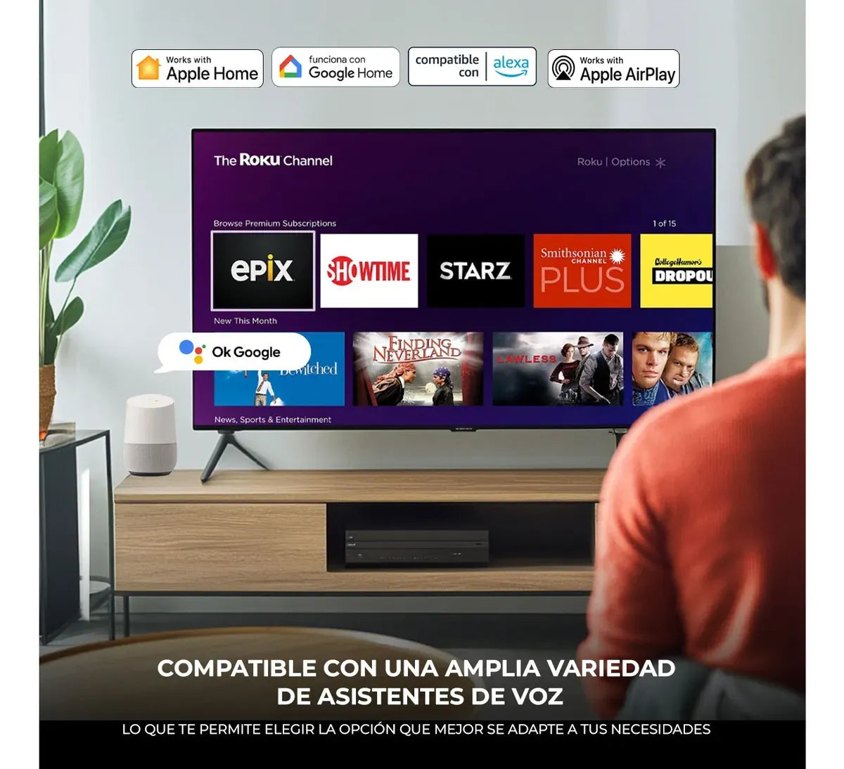 Pantalla Onn 100012585 50" Pulgadas 2160p 4k Uhd Roku Smart Tv