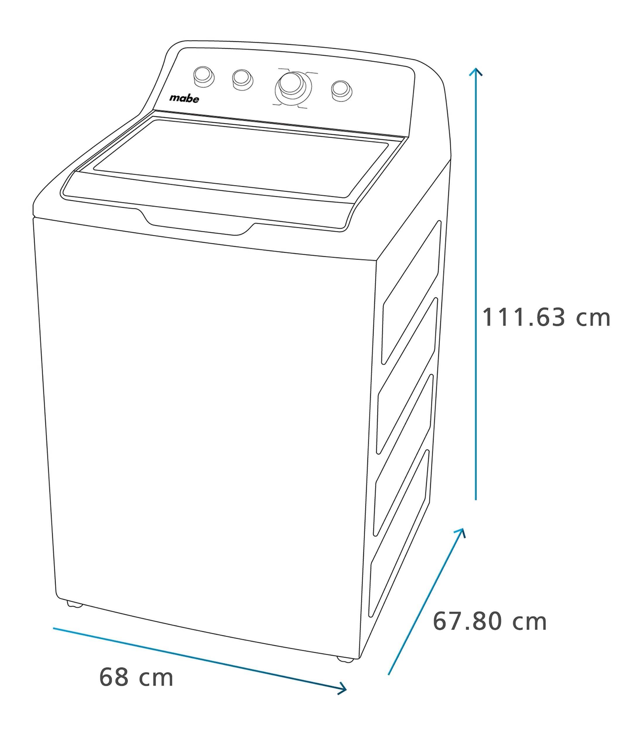 Lavadora Mabe Automática 21 Kg Blanca Carga Superior - LMA71214VBAB0