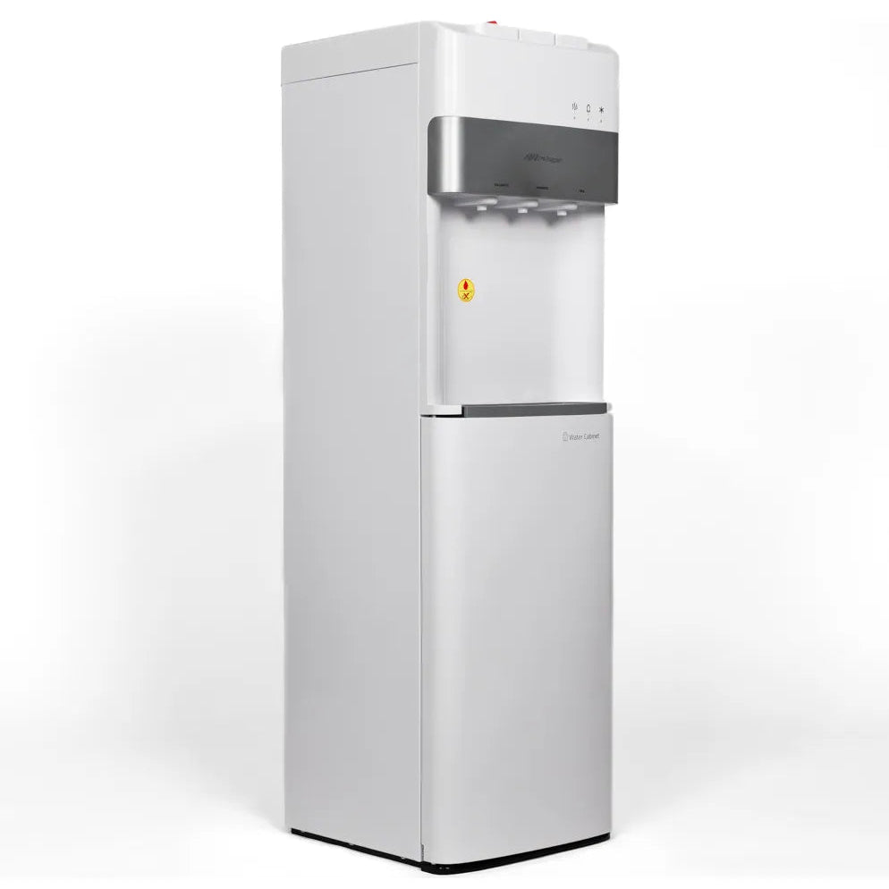 Dispensador De Agua Mirage Disx 30 | Garrafón Oculto 20L | Despachador de 3 Llaves Fria, Caliente y Templada | Color Blanco Nieve | MDD30HD - Blanco