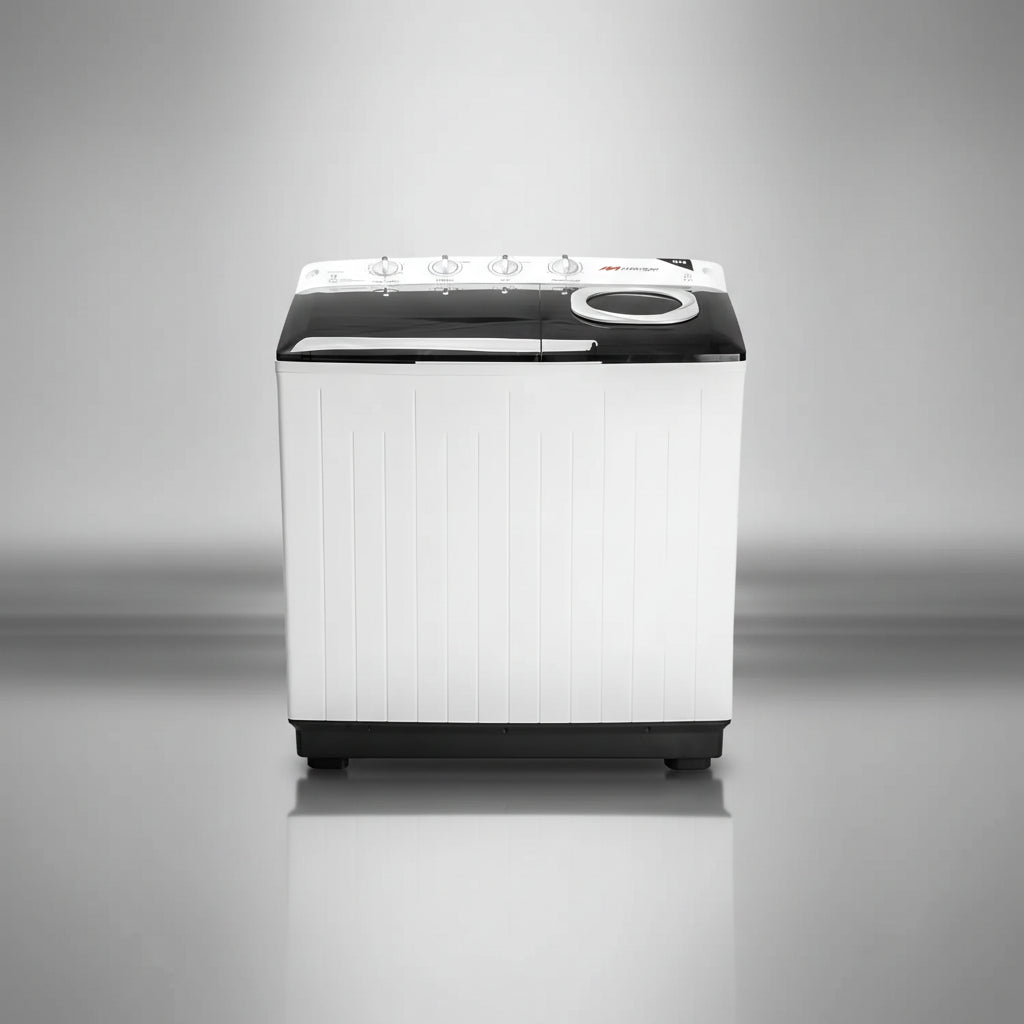 Lavadora semiautomática Mirage blanca hasta 16 kg capacidad práctica eficiente y resistente