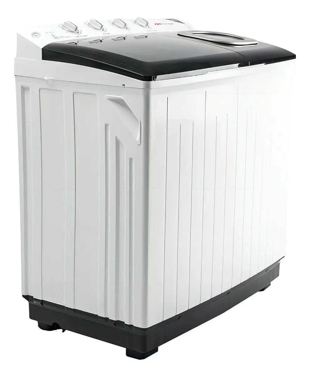 Lavadora semiautomática Mirage blanca hasta 16 kg capacidad práctica eficiente y resistente