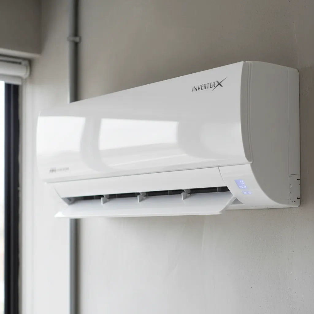 Aire Acondicionado Frio–Calor Inverter X 12000 BTU 110V + Módulo Wifi + Soportes de pared