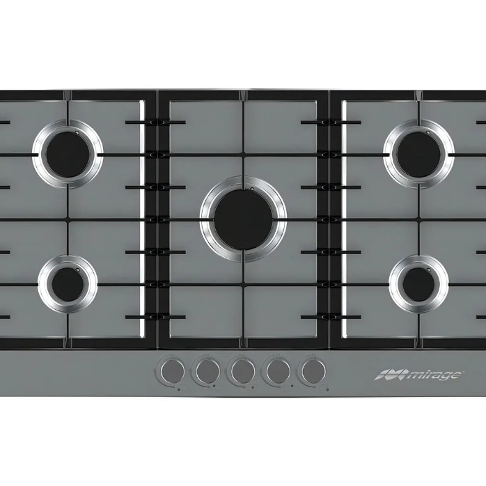 Parrilla SPARX MPS90GB de Gas | 5 Quemadores | Acero Inoxidable | Encendido Electrónico | Parrillas de Hierro Fundido | 90 cm de Ancho