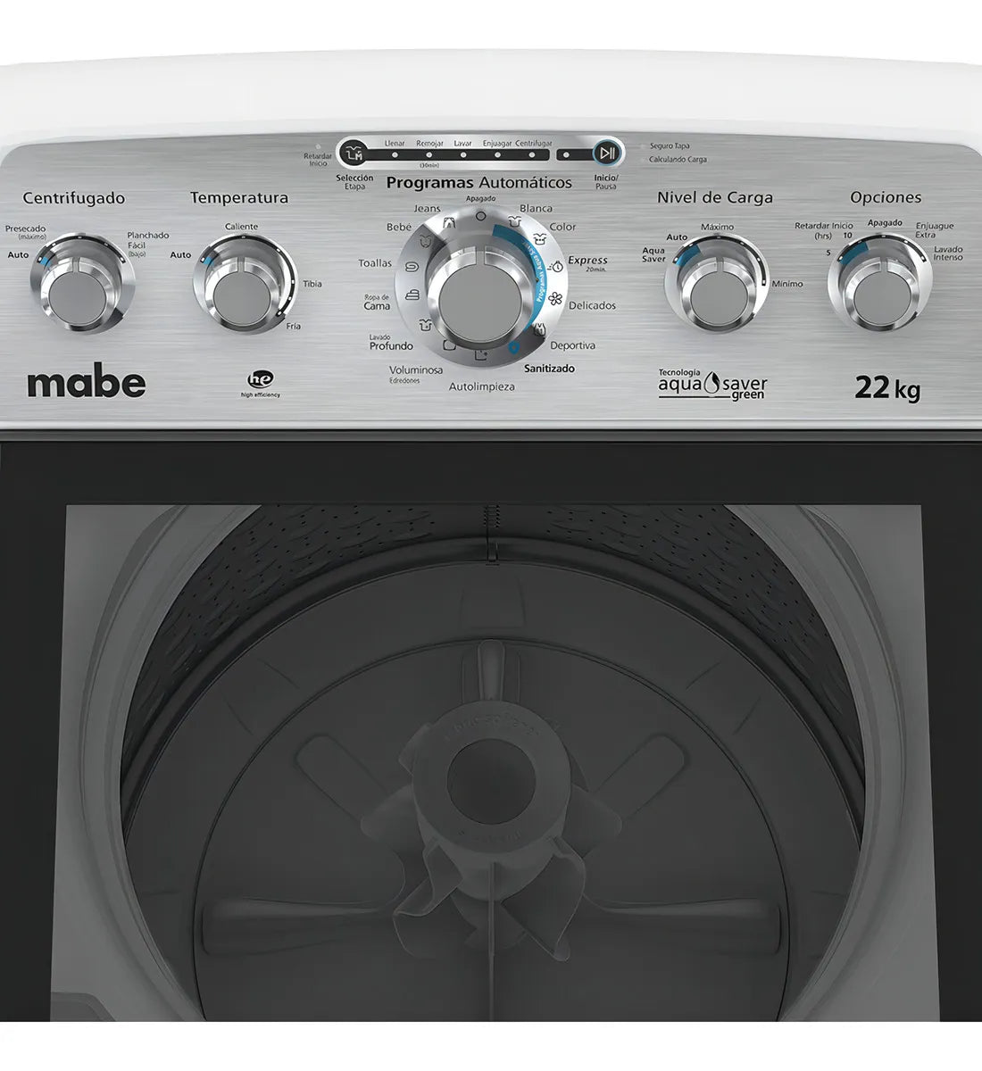 Lavadora Mabe LMA72215WBAB 22 Kg Automática Blanca Blanco