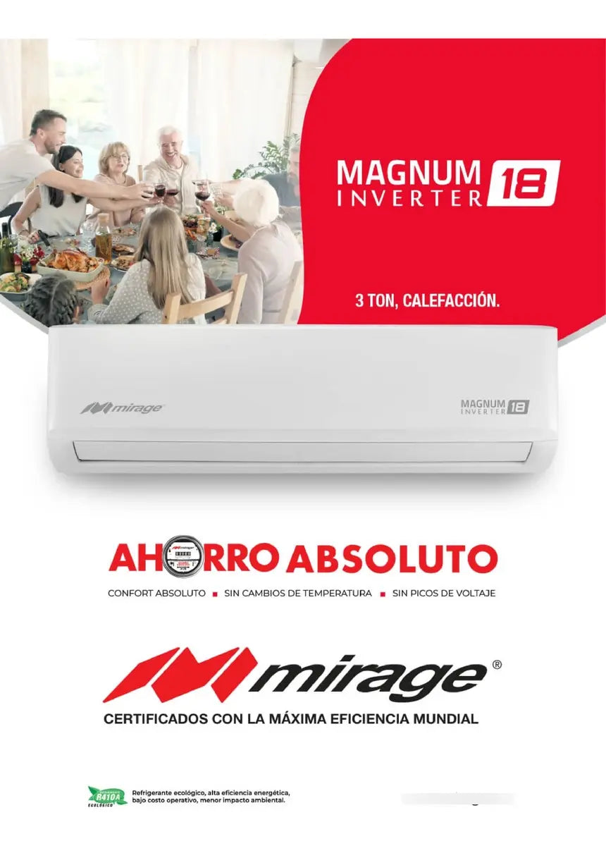 Aire Acondicionado Mirage Magnum 18 Inverter 3 Ton 220v