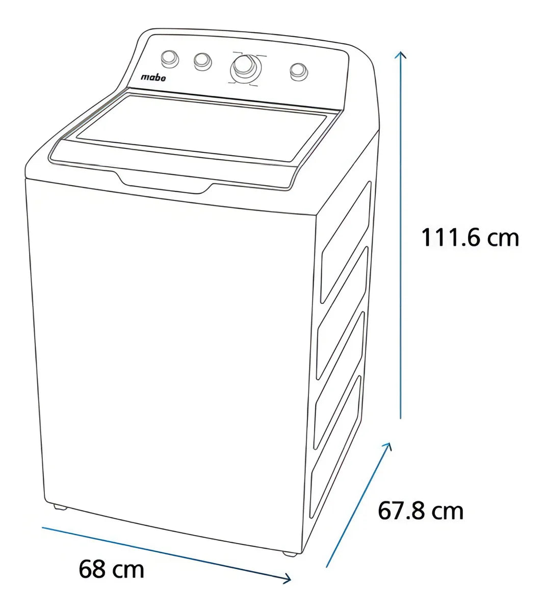 Lavadora Mabe LMA72215WBAB 22 Kg Automática Blanca Blanco