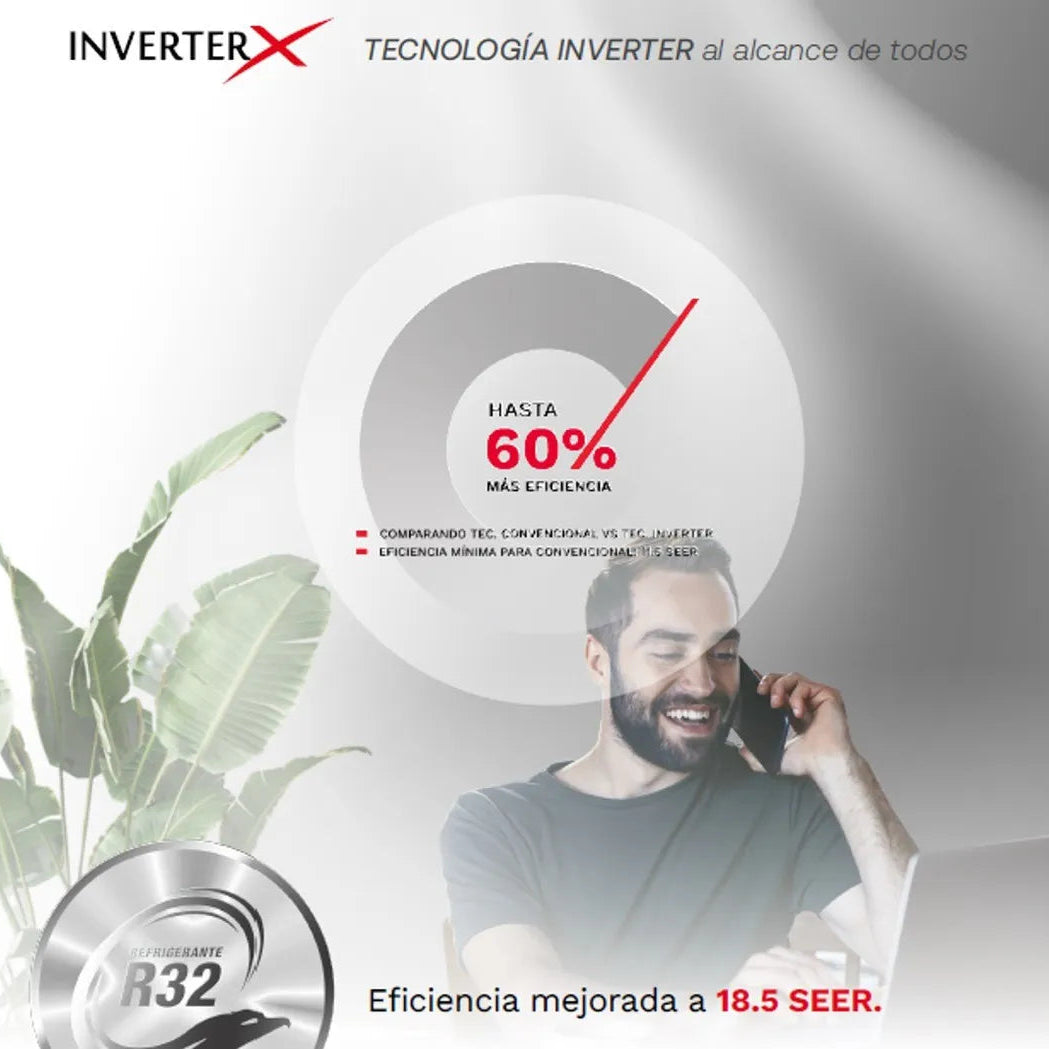 Aire Acondicionado Frio – Calor Mirage Inverter X CMC120J - 12000 BTU BLANCO 110V