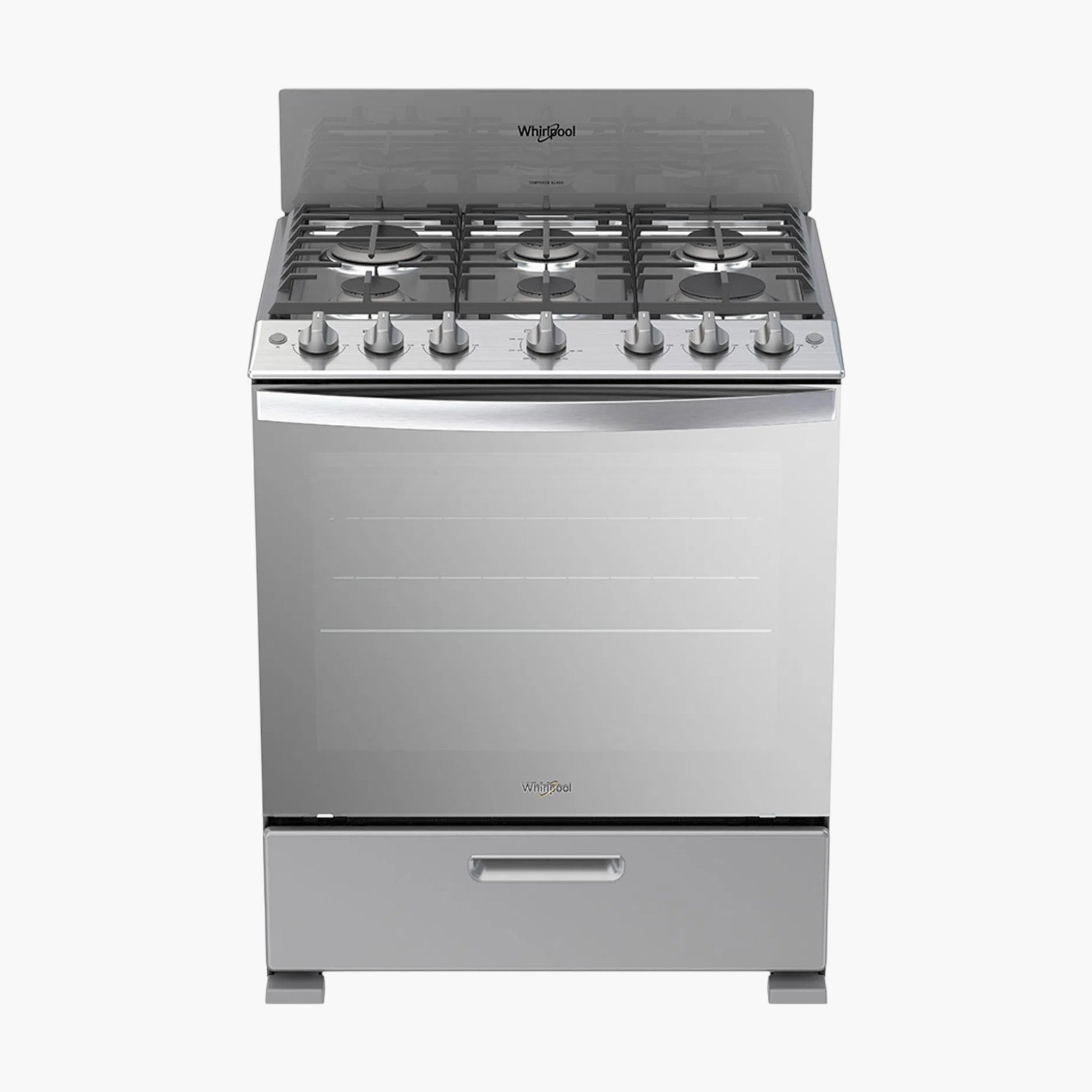 Estufa Whirlpool con puerta visor color gris -WFR3400
