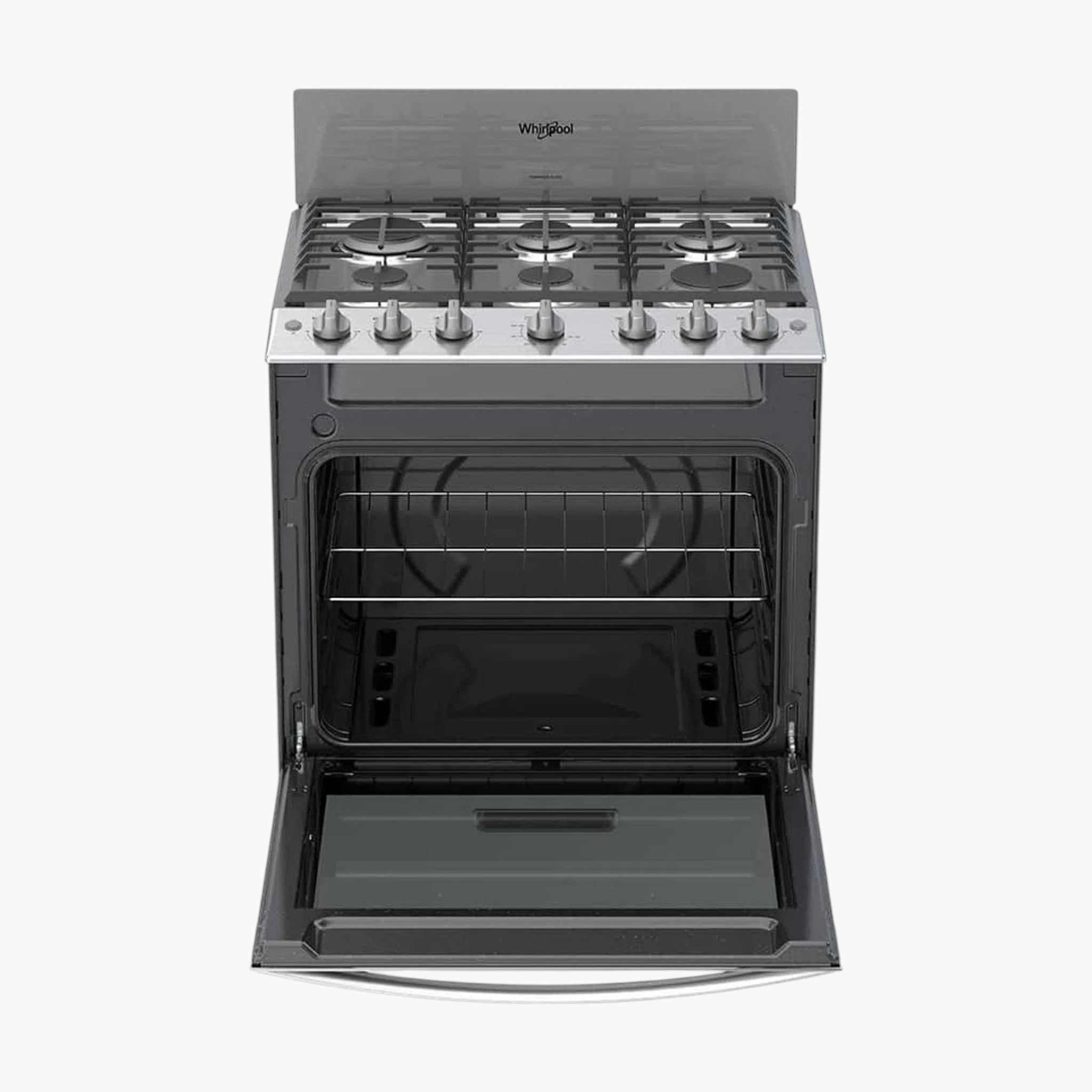 Estufa Whirlpool con puerta visor color gris -WFR3400