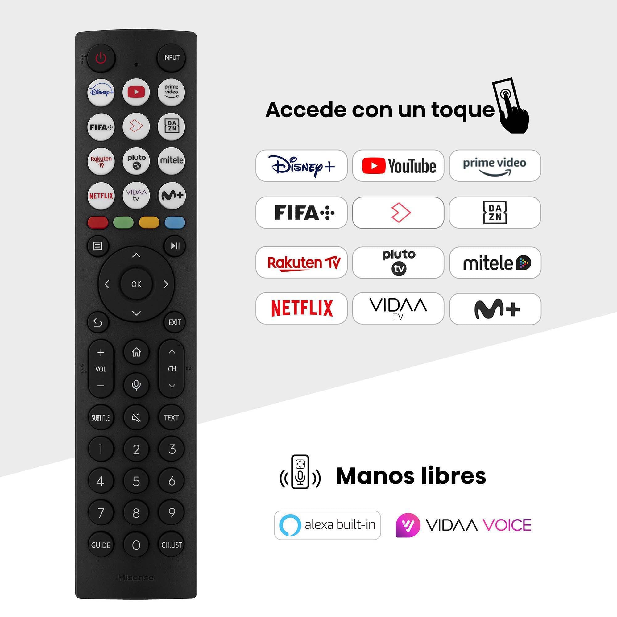 Hisense Pantalla UHD de 50" 50A6N Google TV Works with Alexa