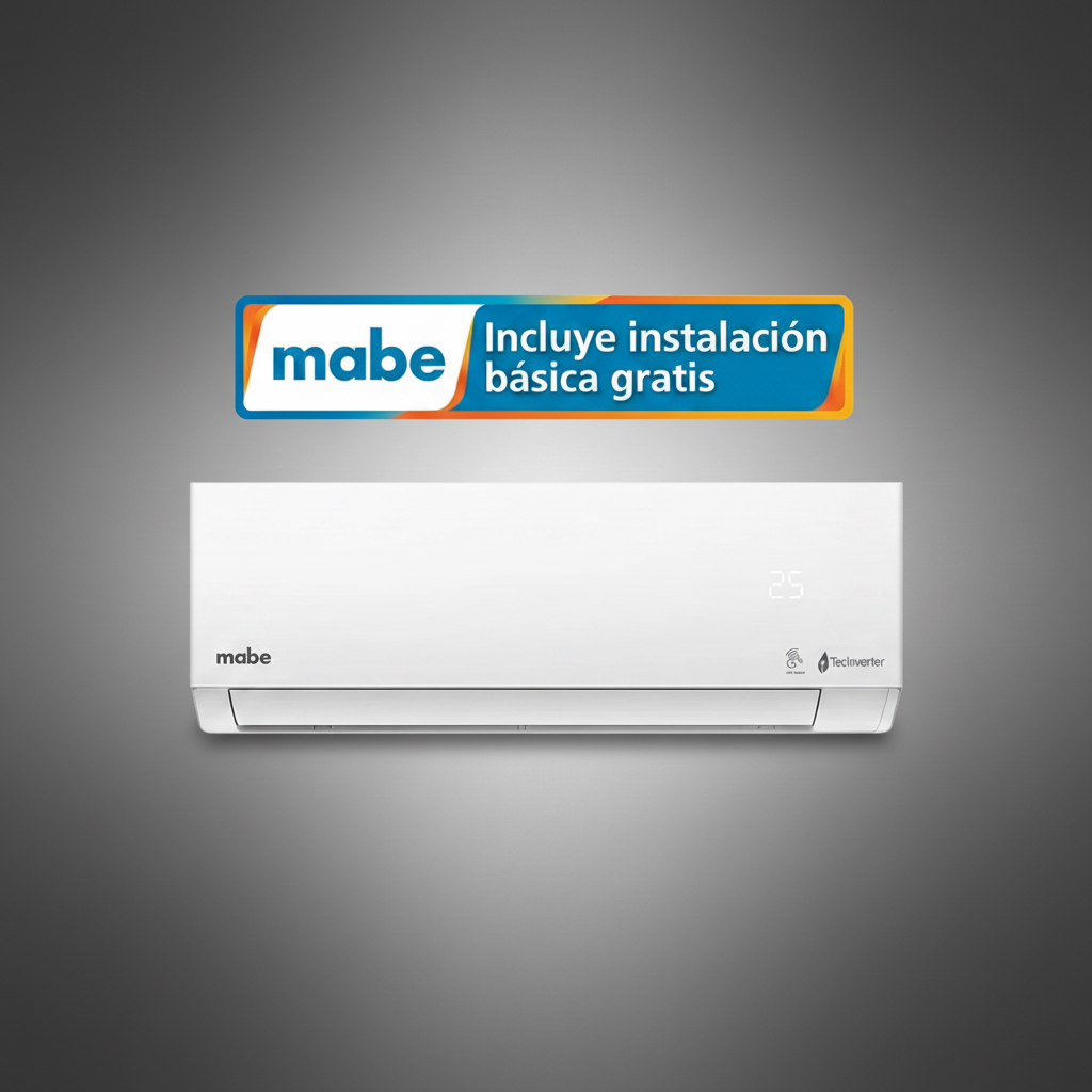 Aire Acondicionado Mini Split Inverter Solo Frío 115 V 1 Tonelada (12,000 BTU) Blanco Mabe - MMI12CABWCA32M2
