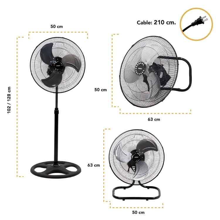 Ventilador Antek 18 Pedestal Metálico 3 En 1 CU222