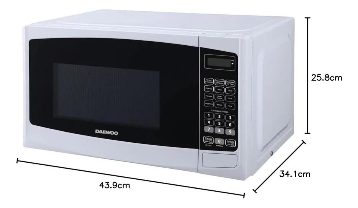 Horno Microondas Daewoo 0.7p3 700w Descongelación Blancoi