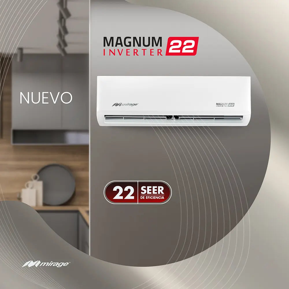 Aire acondicionado Magnum 22 inverter frío/calor 12000 BTU 110V + Módulo Wifi + Soportes de pared