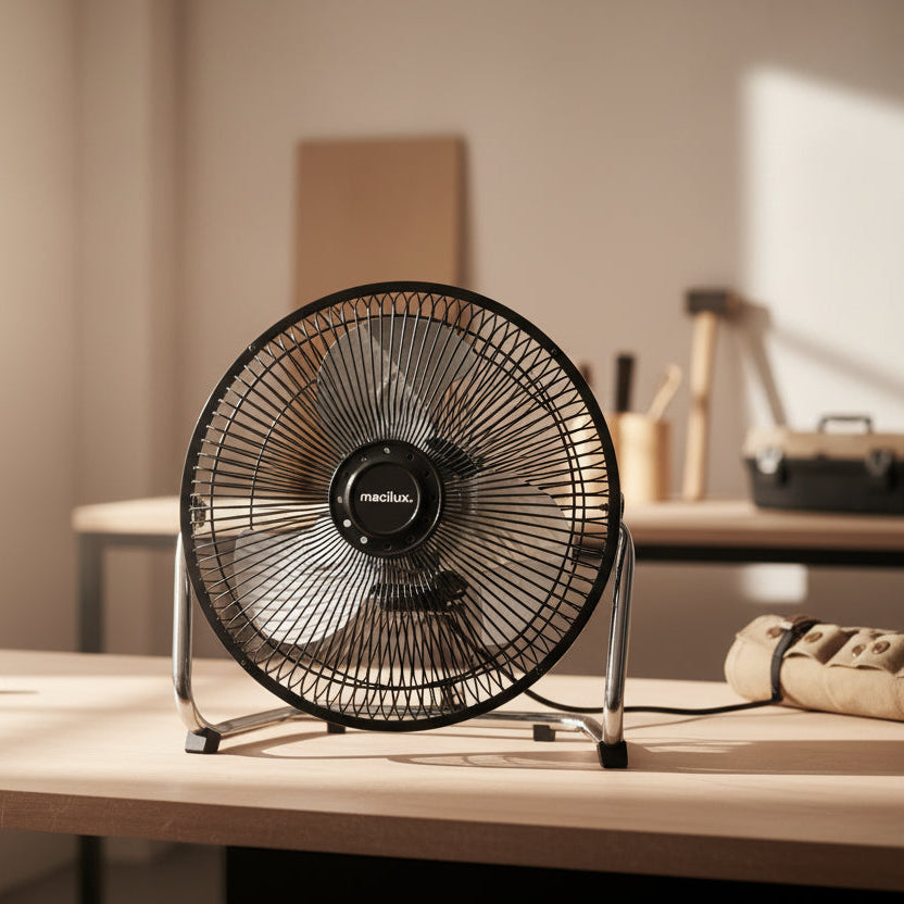 Ventilador De Piso Macilux 10 Pulgadas Negro - ML1010