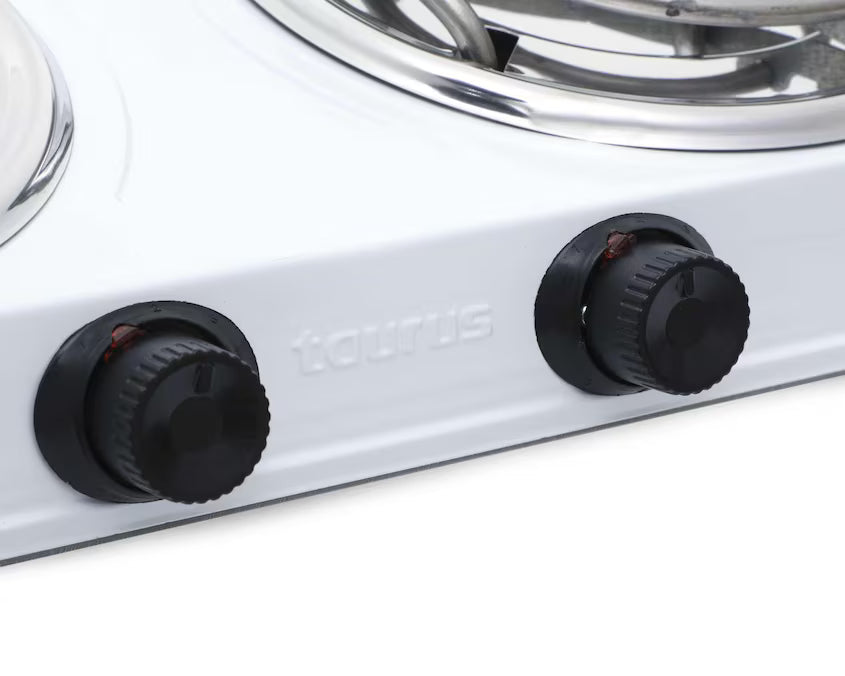 Parrilla Eléctrica Taurus  2 Quemadores Blanca
