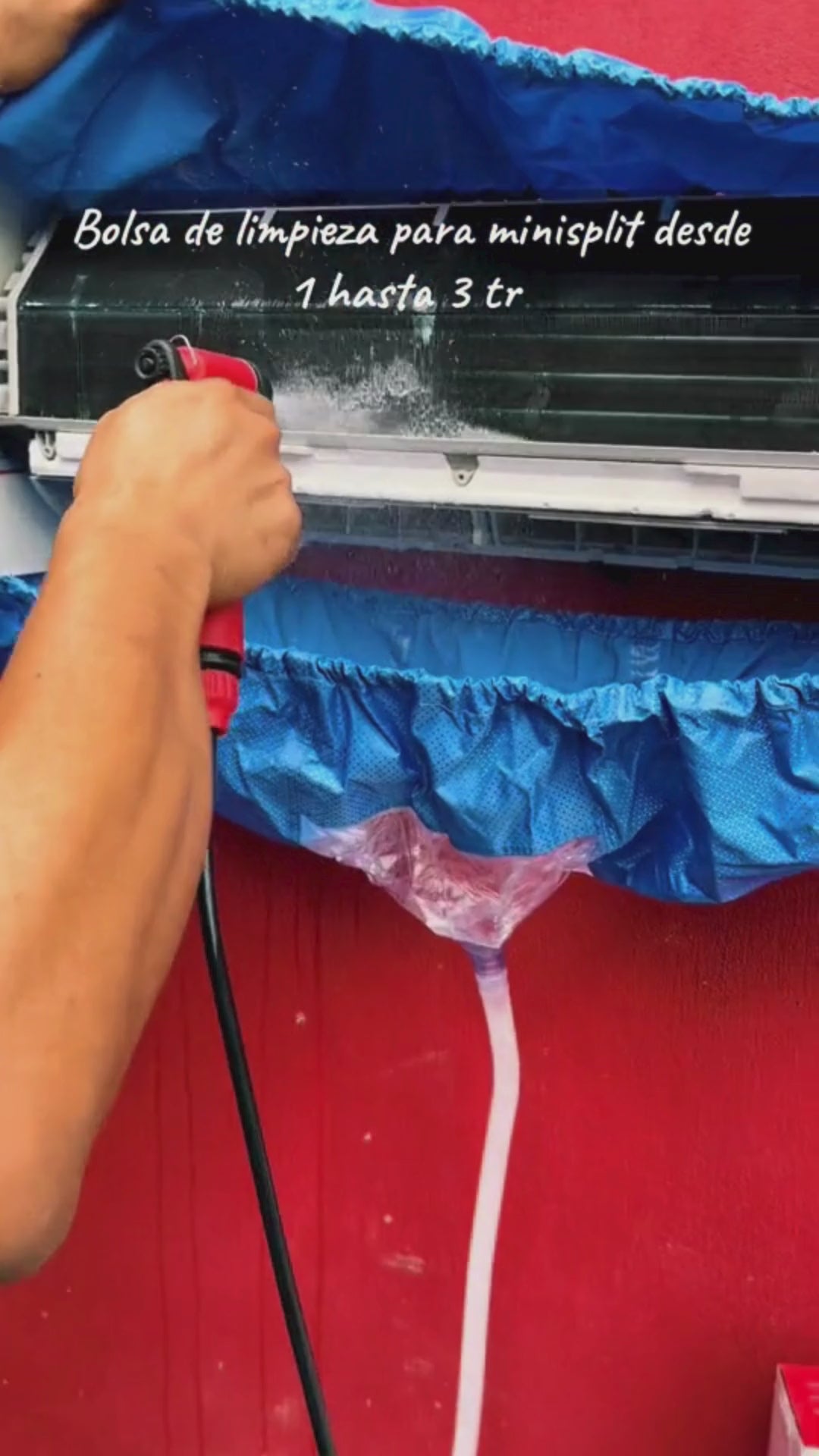 Bolsa Mantenimiento Lavar Mini Split De 1 A 1.5 Toneladas Azul MCB1218A